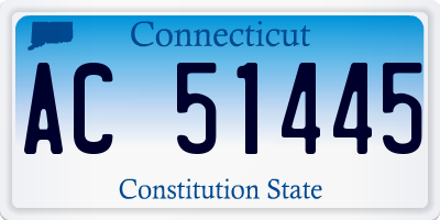 CT license plate AC51445