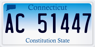 CT license plate AC51447