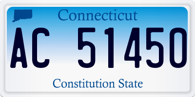 CT license plate AC51450
