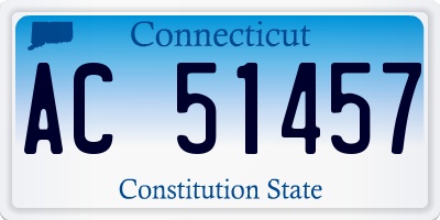 CT license plate AC51457