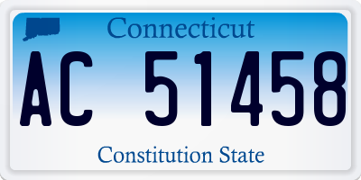 CT license plate AC51458