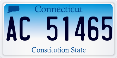 CT license plate AC51465
