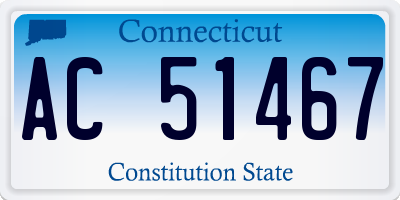 CT license plate AC51467