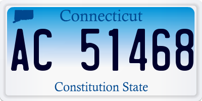 CT license plate AC51468