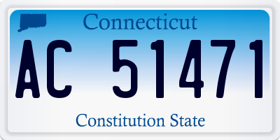 CT license plate AC51471