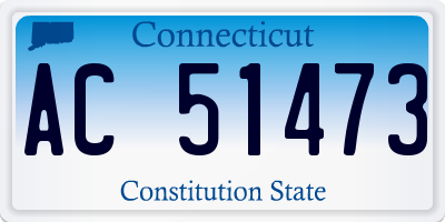 CT license plate AC51473