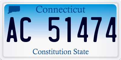 CT license plate AC51474