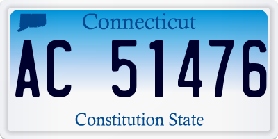 CT license plate AC51476