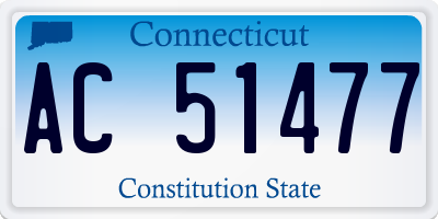 CT license plate AC51477