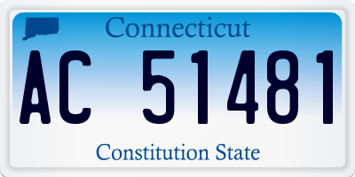 CT license plate AC51481