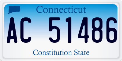 CT license plate AC51486