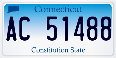 CT license plate AC51488