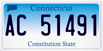 CT license plate AC51491
