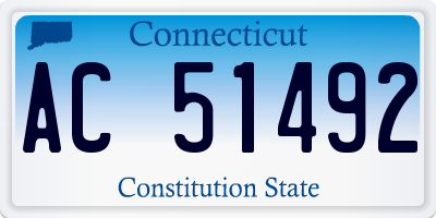 CT license plate AC51492