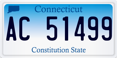 CT license plate AC51499