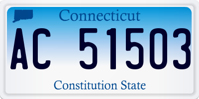 CT license plate AC51503