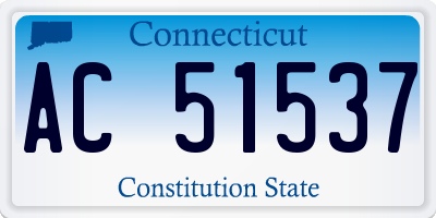 CT license plate AC51537