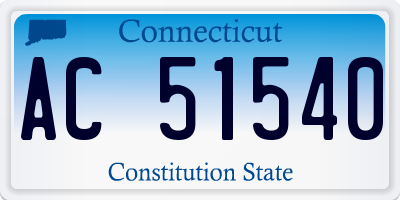 CT license plate AC51540