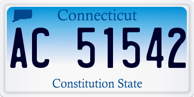 CT license plate AC51542