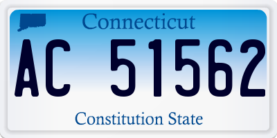 CT license plate AC51562