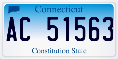 CT license plate AC51563