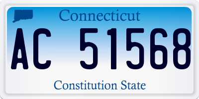 CT license plate AC51568