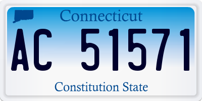CT license plate AC51571