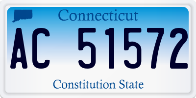 CT license plate AC51572