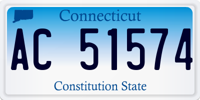 CT license plate AC51574