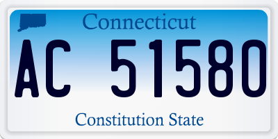 CT license plate AC51580
