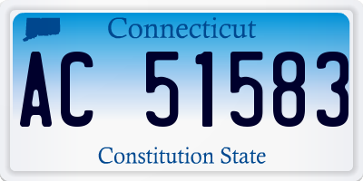 CT license plate AC51583