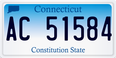 CT license plate AC51584