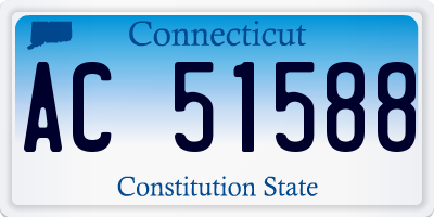 CT license plate AC51588