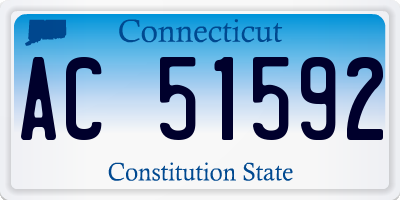 CT license plate AC51592