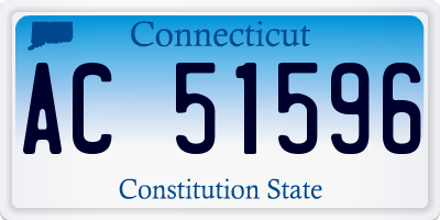CT license plate AC51596