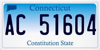 CT license plate AC51604