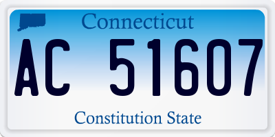 CT license plate AC51607