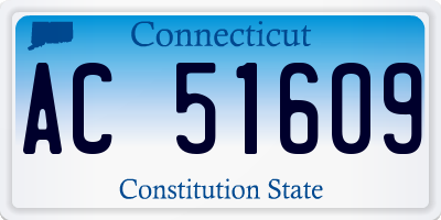 CT license plate AC51609