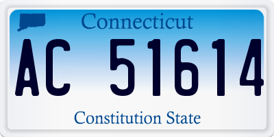 CT license plate AC51614