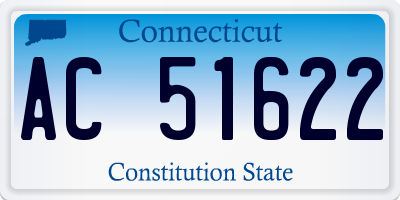 CT license plate AC51622