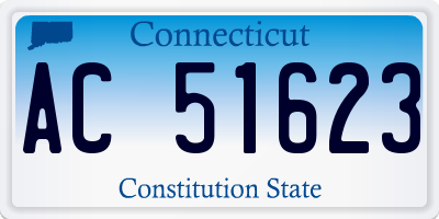 CT license plate AC51623