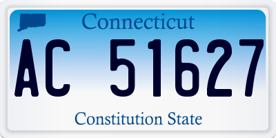 CT license plate AC51627