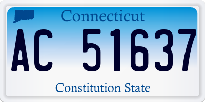 CT license plate AC51637