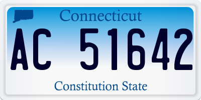 CT license plate AC51642