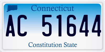 CT license plate AC51644