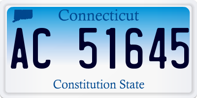 CT license plate AC51645