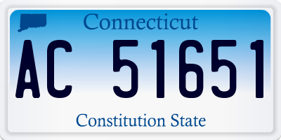 CT license plate AC51651