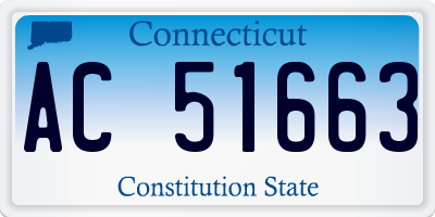 CT license plate AC51663