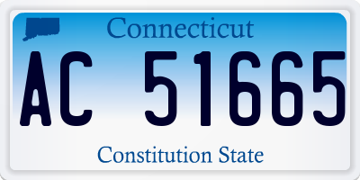 CT license plate AC51665