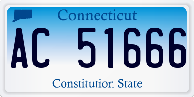 CT license plate AC51666